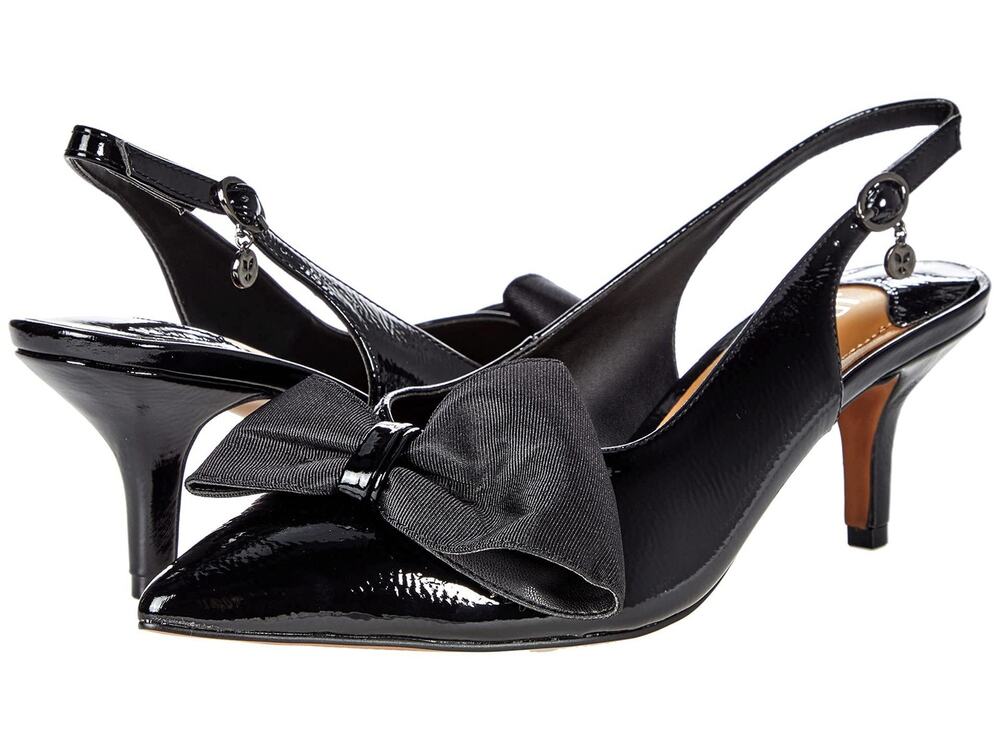 J. RENEE DEVIKA BLACK PATENT 5 M (B)